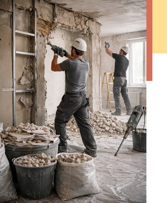 Демонтажные работы в Электростали от 2735 руб. — услуги и цена под ключ | ОТДЕЛОЧНИК-Элк