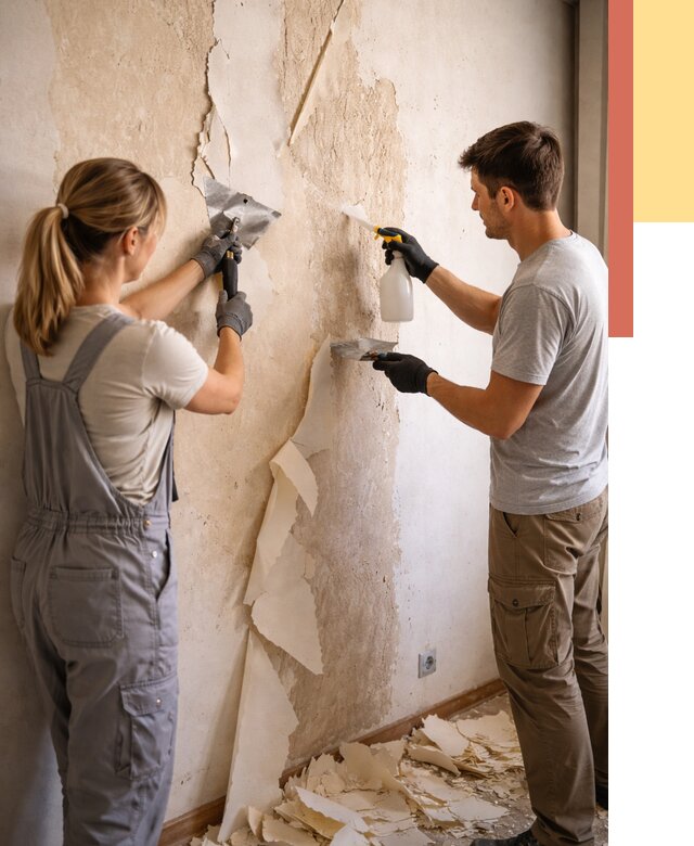 Снятие старых обоев в Электростали от 5318 руб. под ключ недорого | ОТДЕЛОЧНИК-Элк