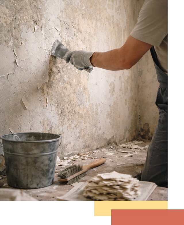 Удаление старой краски со стен в Электростали качественно и быстро