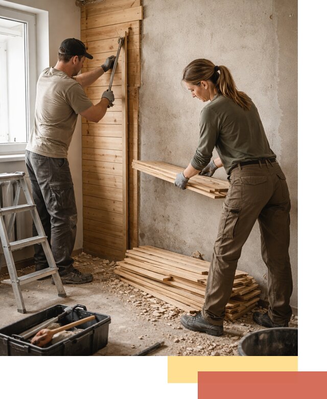 Демонтаж вагонки со стен в Электростали — профессиональный демонтаж