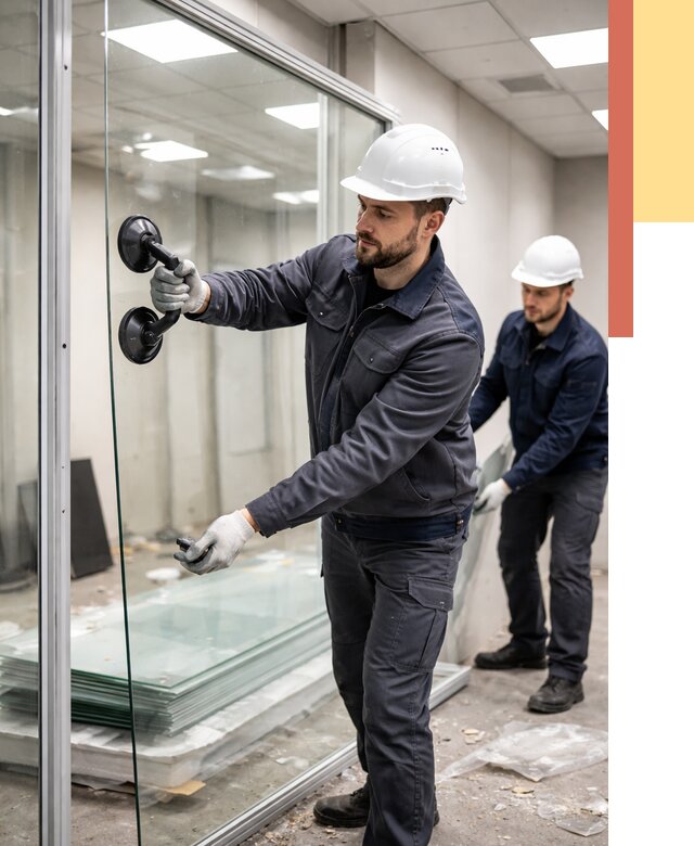 Демонтаж стеклянных перегородок в Электростали от 3242 руб. — быстро и недорого | ОТДЕЛОЧНИК-Элк