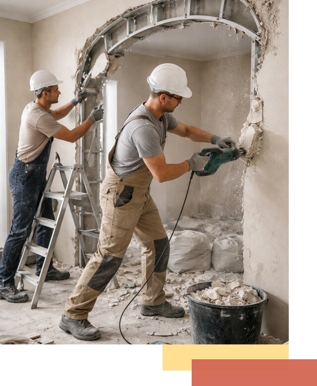 Демонтаж гипсокартонной арки в Электростали быстро и аккуратно