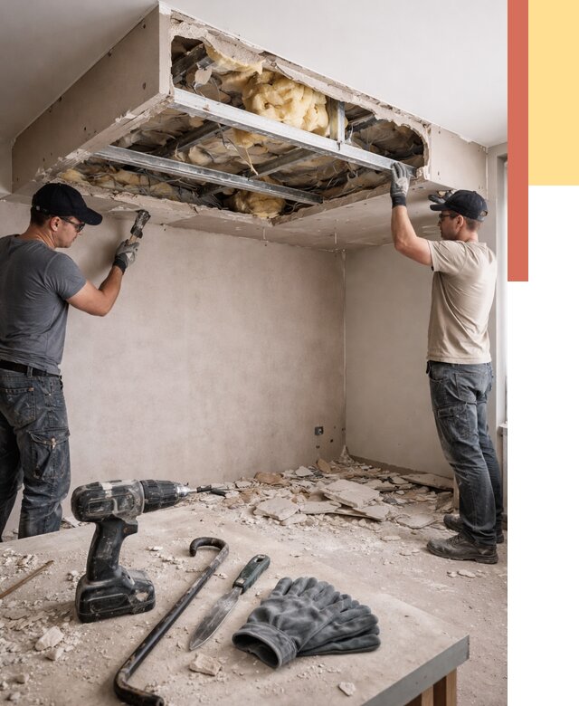 Демонтаж короба из гипсокартона в Электростали от 1540 руб. — быстро и недорого | ОТДЕЛОЧНИК-Элк