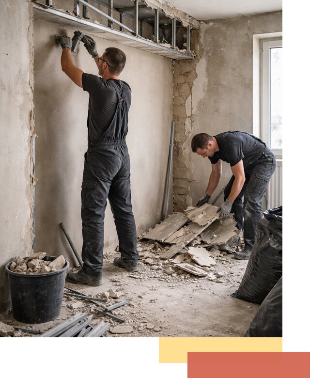 Демонтаж короба из гипсокартона в Электростали быстро и аккуратно