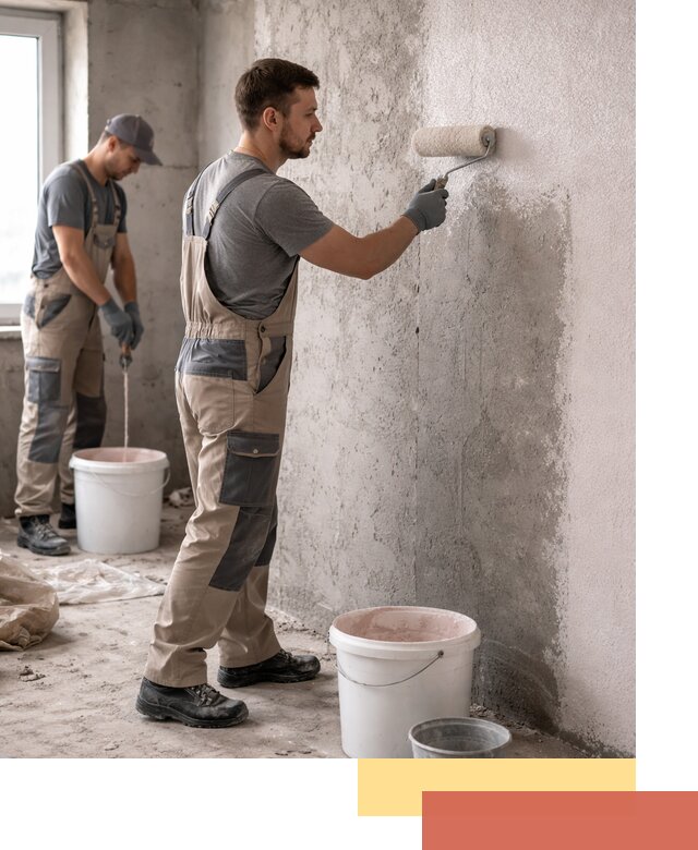 Нанесение бетоноконтакта на стены в Электростали для последующей отделки