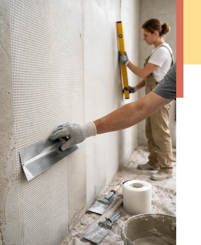 Армирование стен стеклосеткой в Электростали от 3242 руб. под ключ | ОТДЕЛОЧНИК-Элк