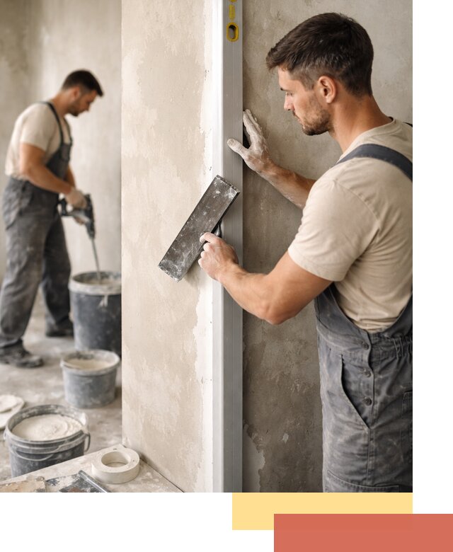 Выведение углов стен в Электростали: монтаж и оштукатуривание