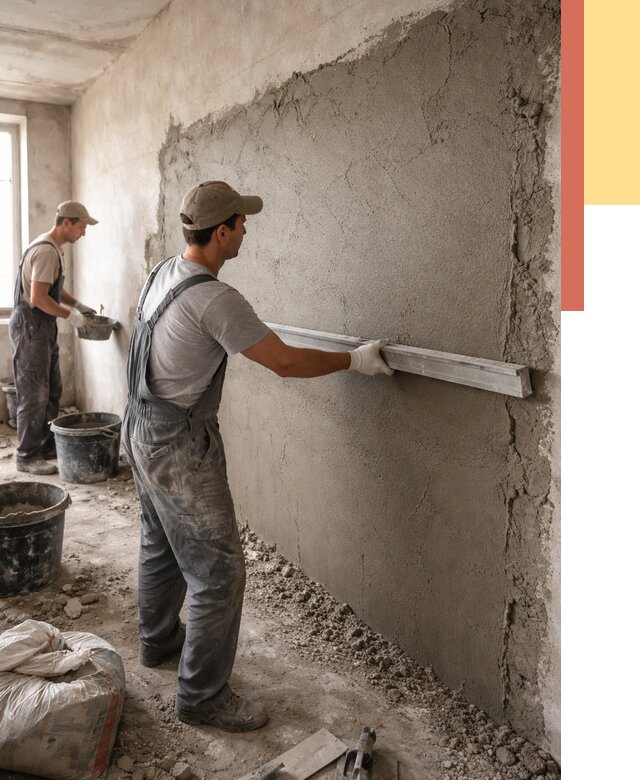 Цементная штукатурка стен в Электростали от 4559 руб/м2 — быстро и недорого | ОТДЕЛОЧНИК-Элк