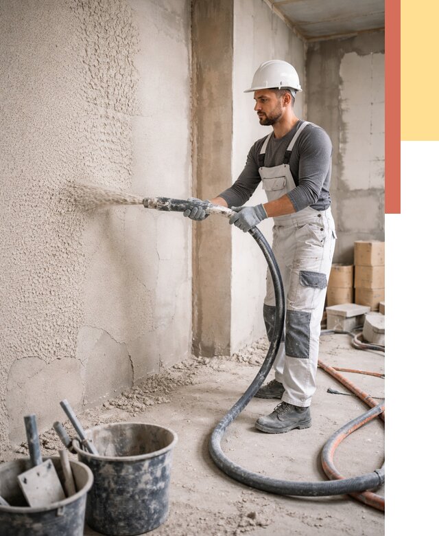 Машинная штукатурка стен в Электростали под ключ от 6585 руб./м2 | ОТДЕЛОЧНИК-Элк