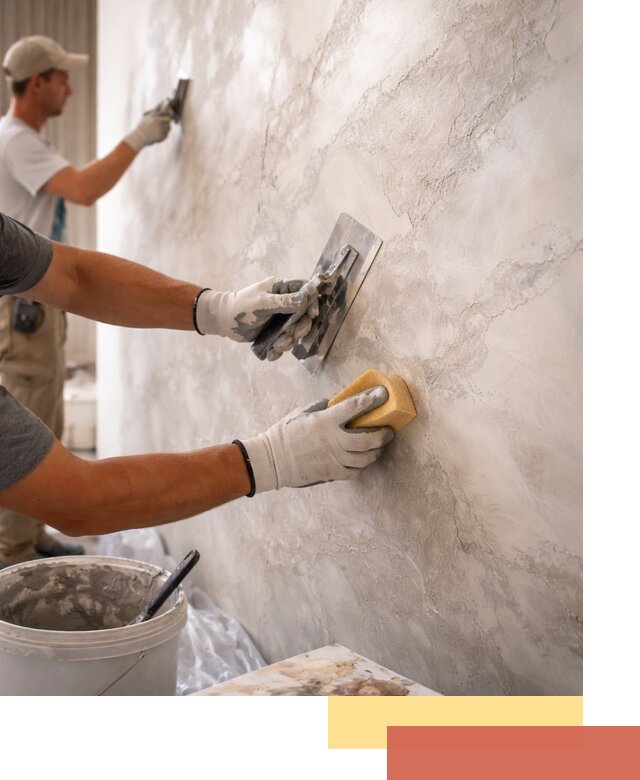 Декоративная штукатурка под мрамор в Электростали для стен и потолков