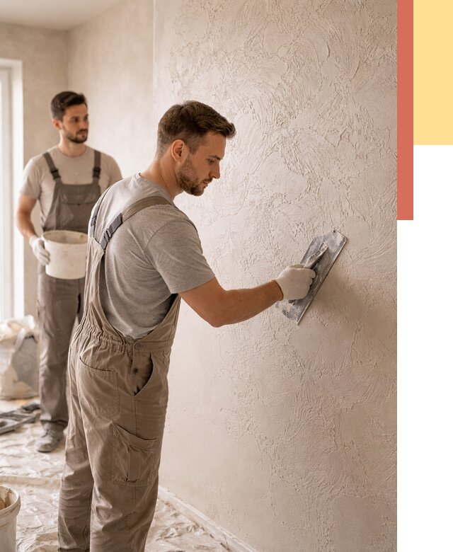 Фактурная штукатурка стен в Электростали от 4255 руб./м² — заказать под ключ | ОТДЕЛОЧНИК-Элк