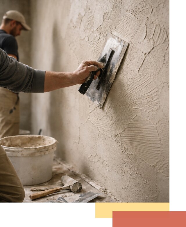 Фактурная штукатурка стен в Электростали — монтаж, отделка, реставрация