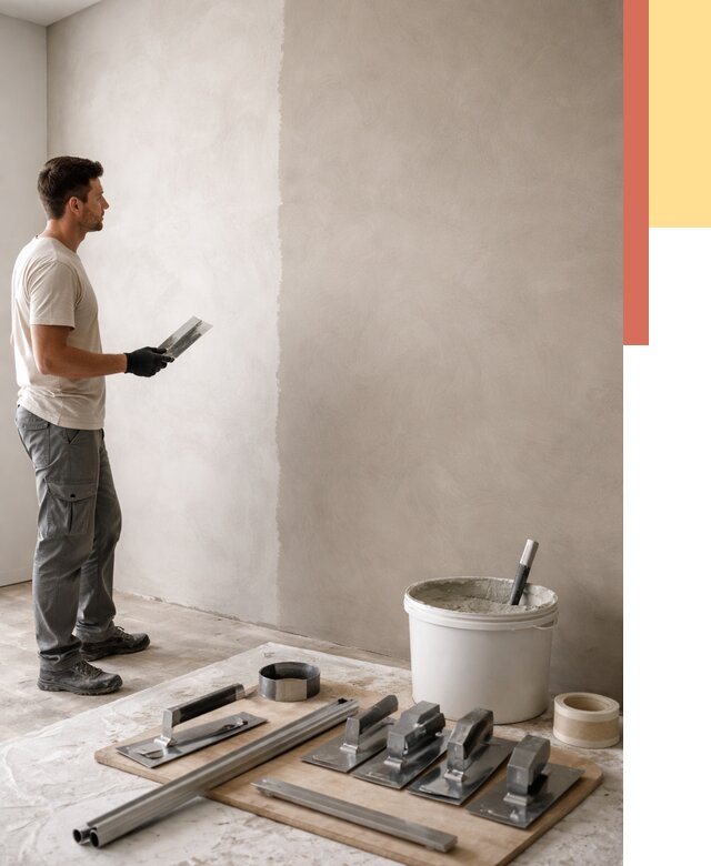 Нанесение микроцемента на стены в Электростали от 3242 руб./м2 под ключ | ОТДЕЛОЧНИК-Элк