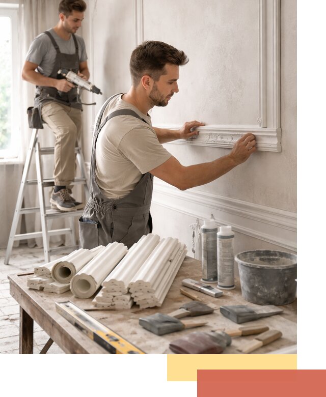 Монтаж лепнины на стены в Электростали профессионально и качественно