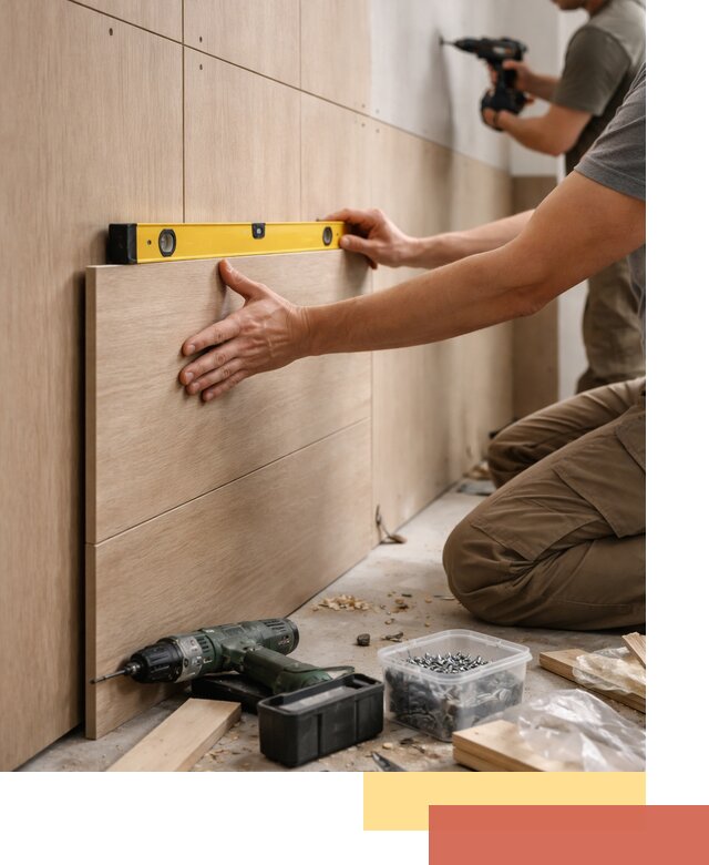 Профессиональный монтаж МДФ панелей на стены в Электростали