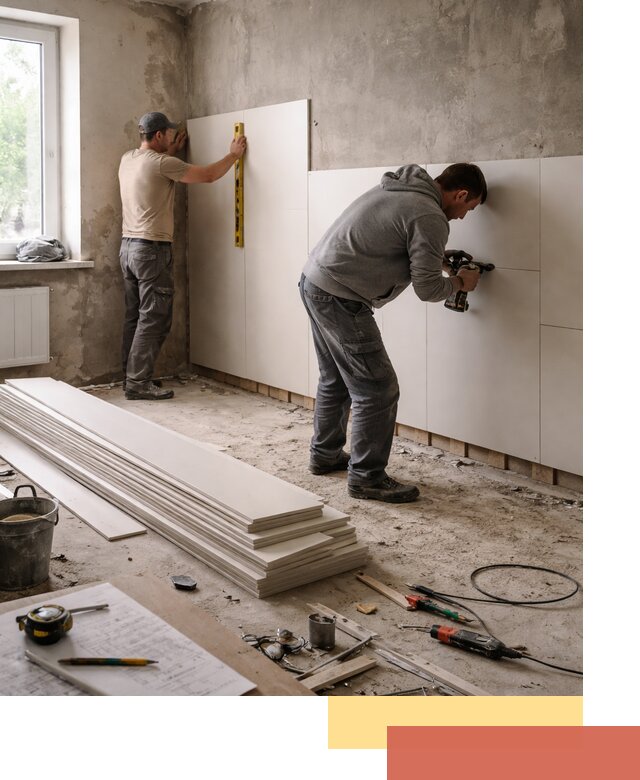 Монтаж ПВХ панелей на стены в Электростали качественно и быстро