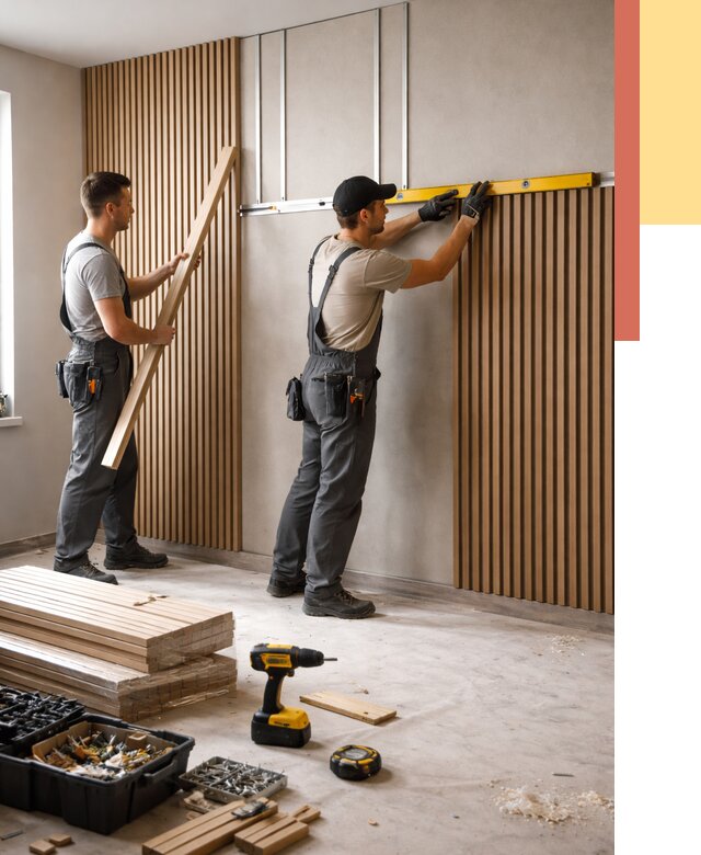 Монтаж реечных панелей на стены в Электростали от 1216 руб. — быстро и недорого | ОТДЕЛОЧНИК-Элк