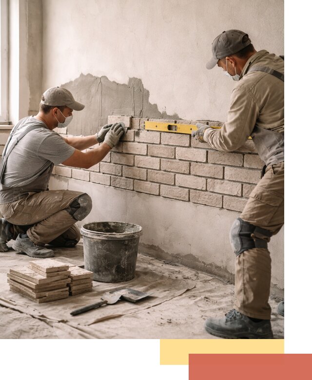 Монтаж декоративного кирпича профессионально в Электростали