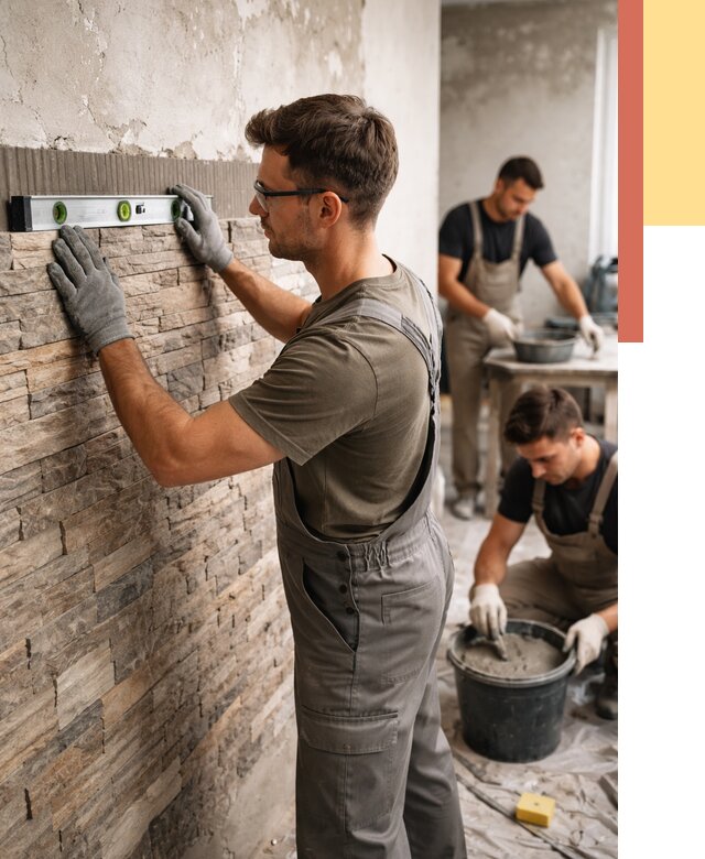 Монтаж искусственного камня в Электростали от 4559 руб. под ключ | ОТДЕЛОЧНИК-Элк