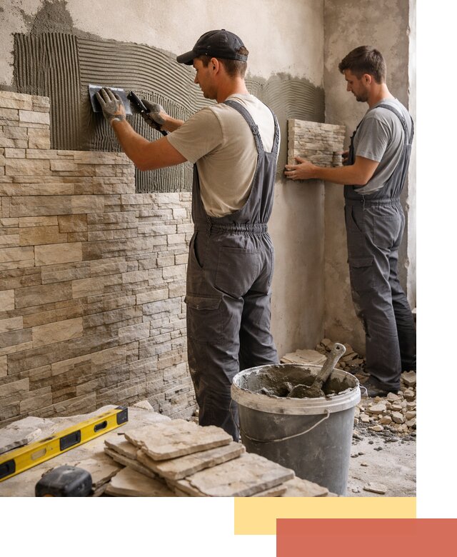 Монтаж искусственного камня в Электростали — облицовка стен и фасадов