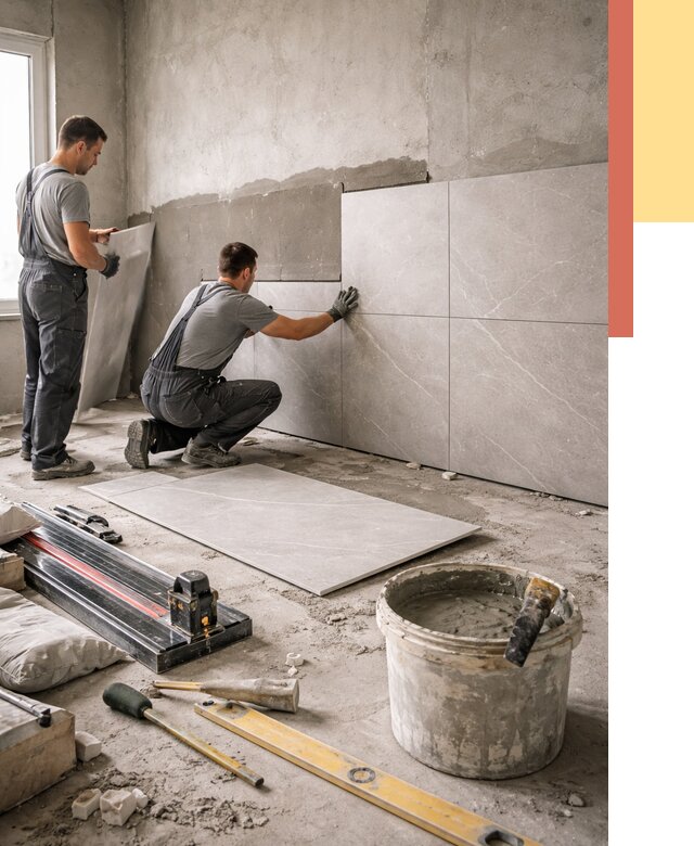 Облицовка стен керамогранитом в Электростали от 4255 руб./м² — услуги под ключ | ОТДЕЛОЧНИК-Элк