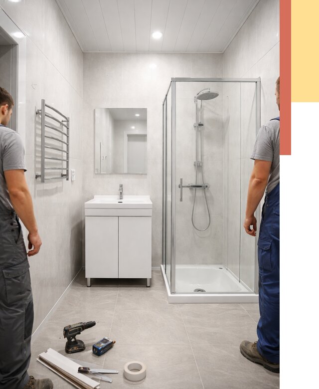 Отделка ванной комнаты панелями ПВХ в Электростали от 4559 руб. за м2 | ОТДЕЛОЧНИК-Элк