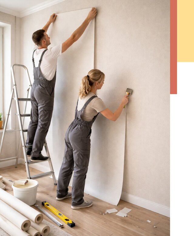 Поклейка флизелиновых обоев в Электростали от 6078 руб. | Быстро и недорого — ОТДЕЛОЧНИК-Элк