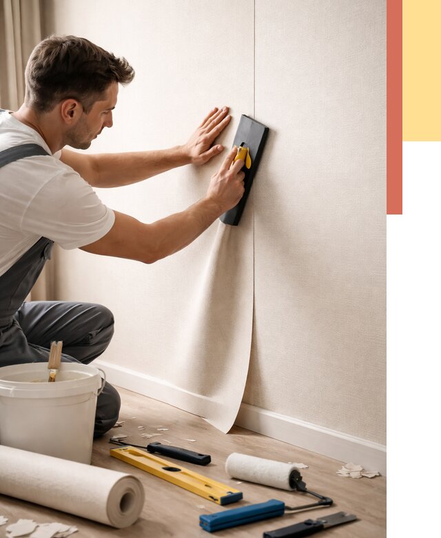 Поклейка виниловых обоев в Электростали от 4559 руб. | Быстро и недорого — ОТДЕЛОЧНИК-Элк