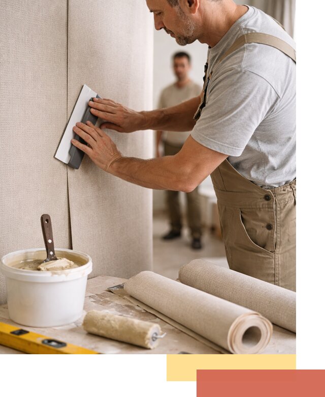 Поклейка текстильных обоев в Электростали профессионально и аккуратно