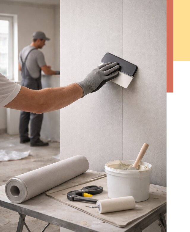 Поклейка обоев под покраску в Электростали от 3546 руб. за м2 | ОТДЕЛОЧНИК-Элк