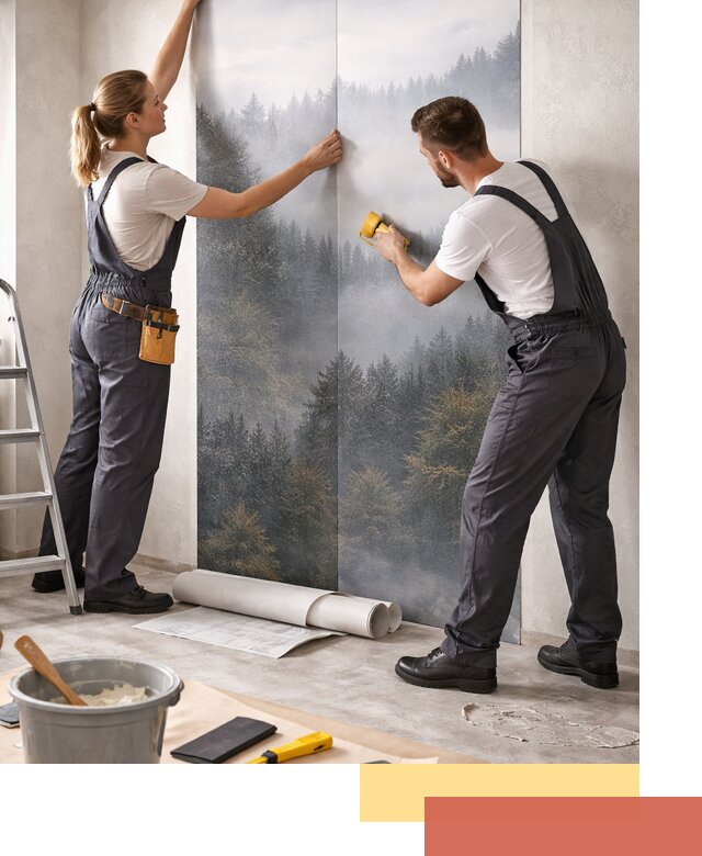 Поклейка фотообоев профессионально в Электростали под ключ