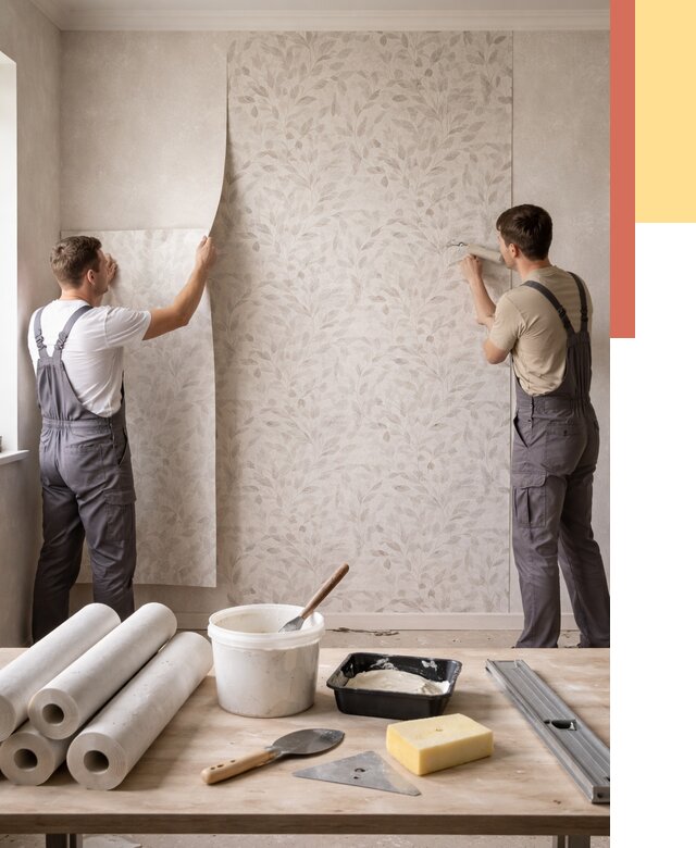 Поклейка обоев с подбором рисунка в Электростали от 3546 руб. | ОТДЕЛОЧНИК-Элк - быстро и недорого