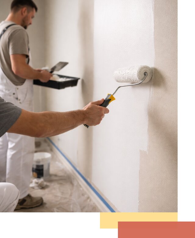 Покраска стен акриловой краской профессионально в Электростали