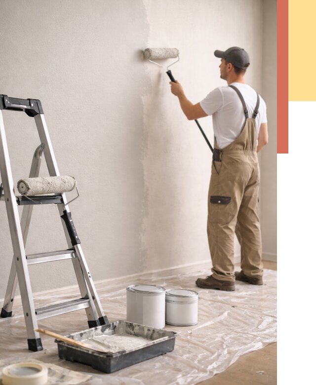 Покраска стен латексной краской в Электростали от 4559 руб. за м2 | ОТДЕЛОЧНИК-Элк