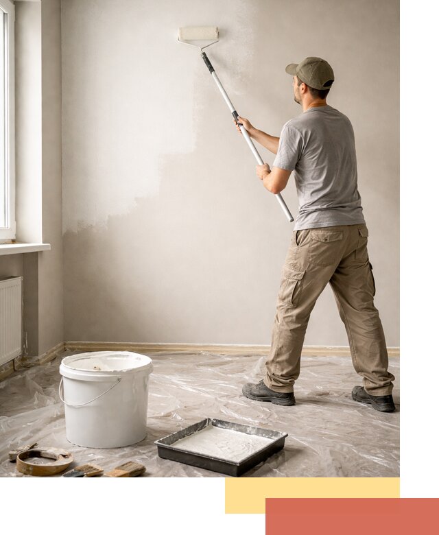 Покраска стен латексной краской в Электростали качественно и быстро