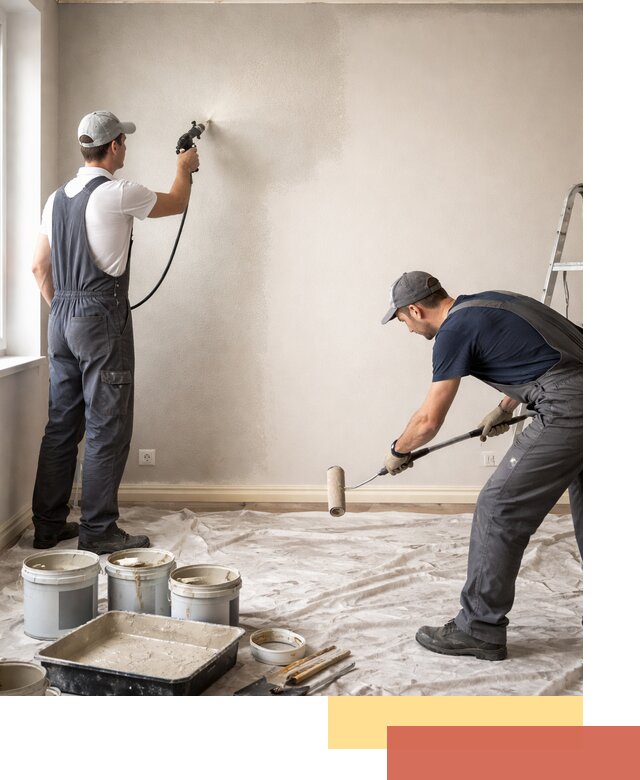 Покраска стен моющейся краской и защита поверхностей в Электростали