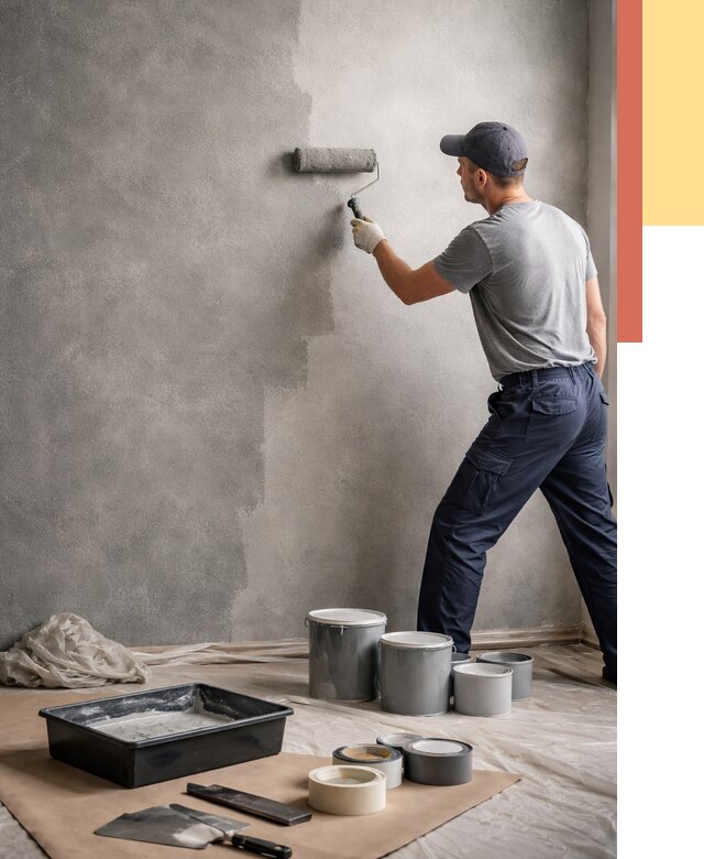 Покраска стен под бетон в Электростали от 658 руб. за м2 — быстро и недорого | ОТДЕЛОЧНИК-Элк