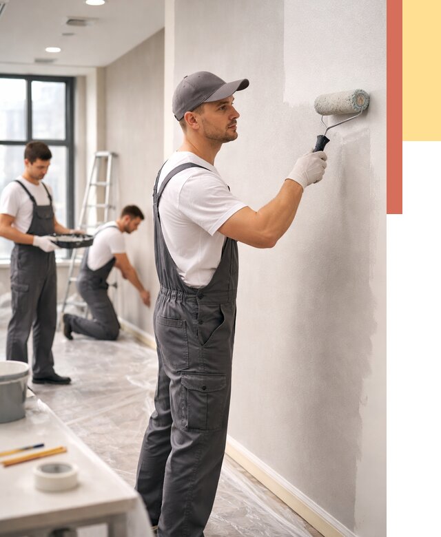 Покраска стен в офисе в Электростали от 8611 руб. — быстро и недорого | ОТДЕЛОЧНИК-Элк