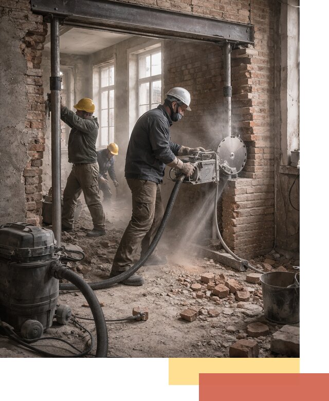 Прорезка проема в стене под дверной или оконный проем в Электростали