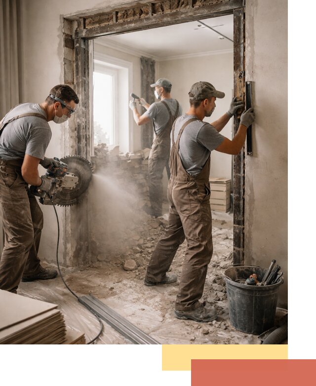 Расширение дверного проема под установку новой двери в Электростали