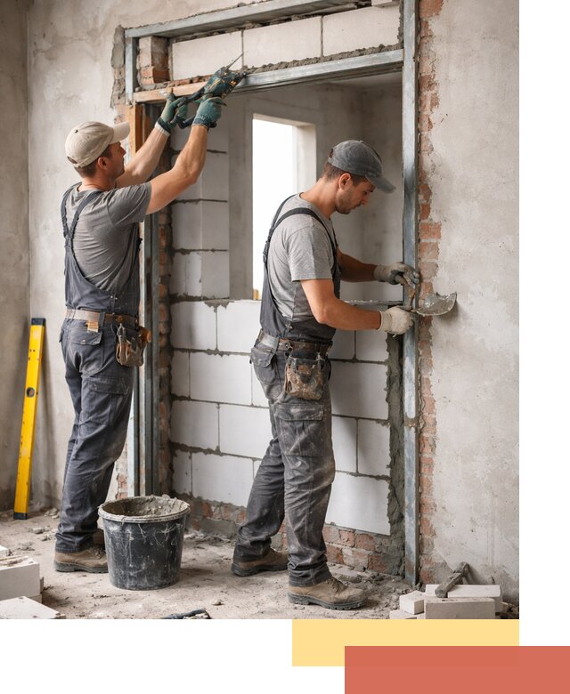 Закладка дверного проема под ключ в Электростали: демонтаж, монтаж, отделка