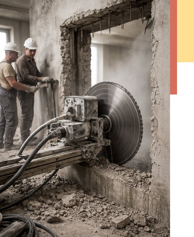 Алмазная резка проемов в Электростали от 4559 руб. быстро и недорого | ОТДЕЛОЧНИК-Элк