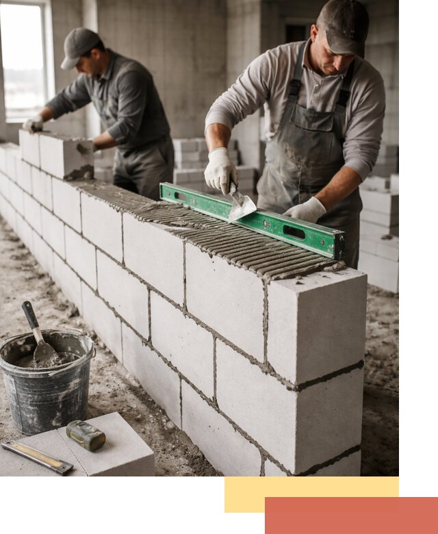 Кладка перегородок из газобетона в Электростали быстро и качественно