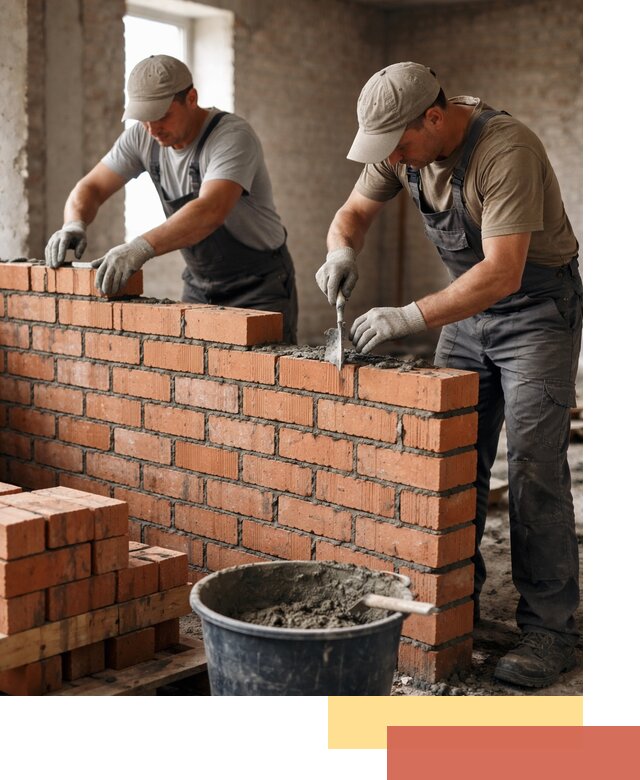 Кладка кирпичных перегородок под ключ в Электростали