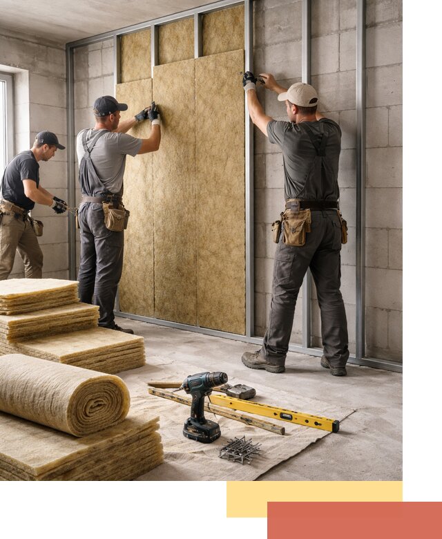 Шумоизоляция перегородок из блоков в Электростали — монтаж и защита шумоизоляцией