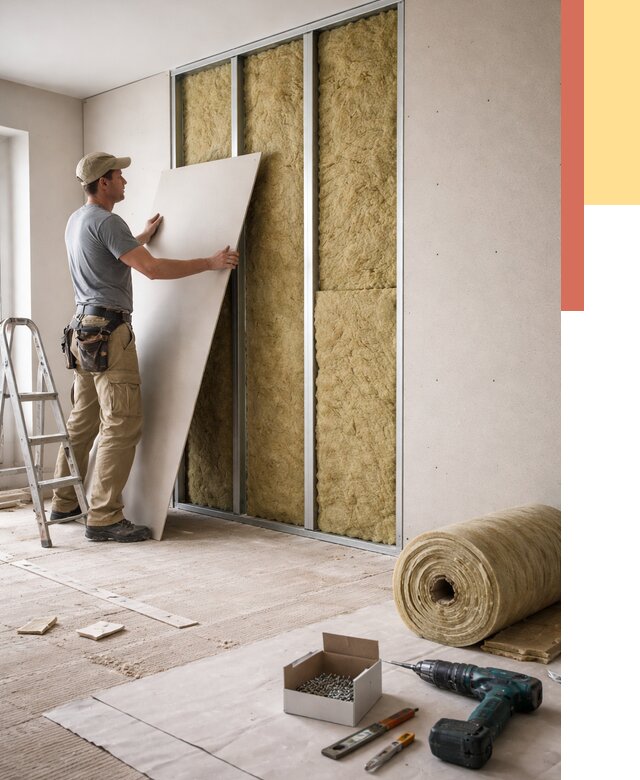 Перегородка из гипсокартона с шумоизоляцией в Электростали от 3161 руб. | ОТДЕЛОЧНИК-Элк