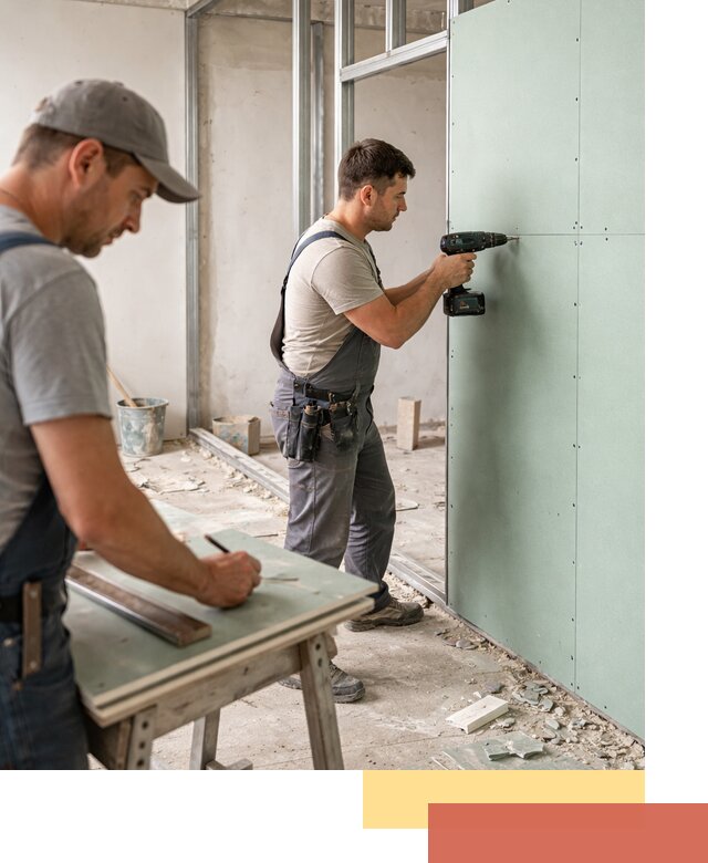 Перегородки из влагостойкого гипсокартона под ключ в Электростали