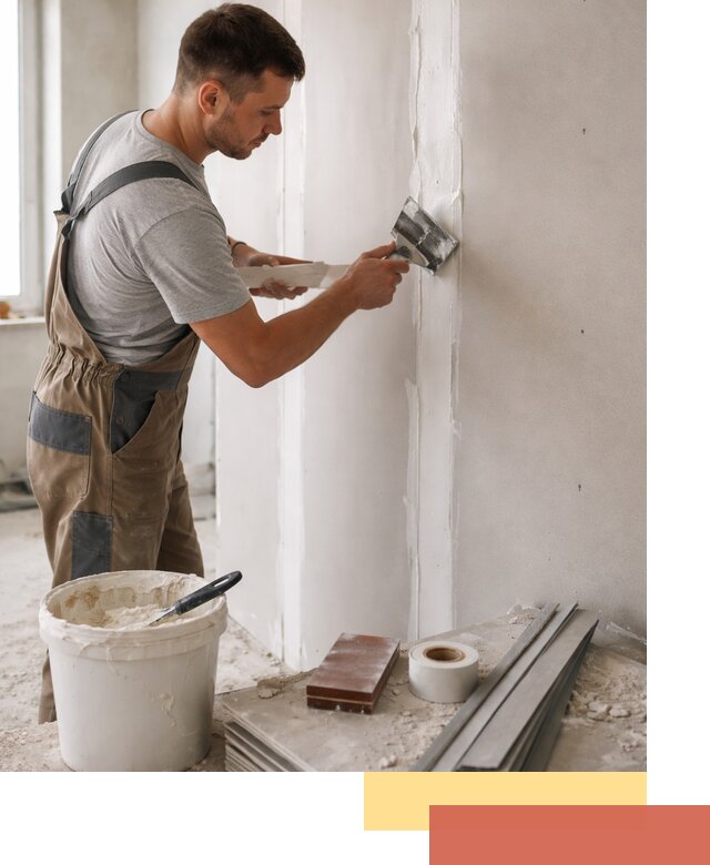 Шпаклевка перегородок из гипсокартона в Электростали качественно и быстро