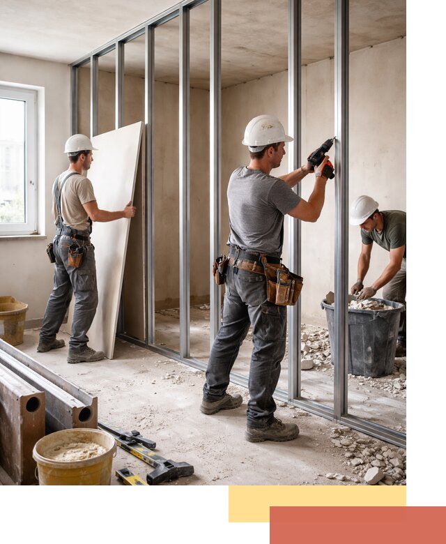 Перенос гипсокартонной перегородки в Электростали профессионально и быстро