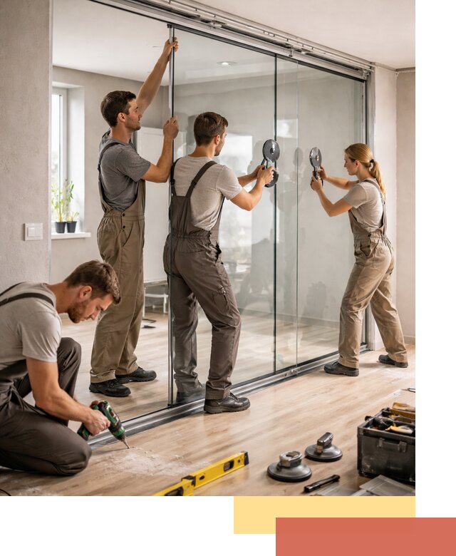 Изготовление стеклянных перегородок на заказ в Электростали